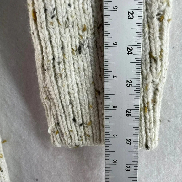 Mango Sweater Dress S Beige Flecked Turtle Neck Bodycon All-Match Raglan Sleeve - Picture 4 of 11